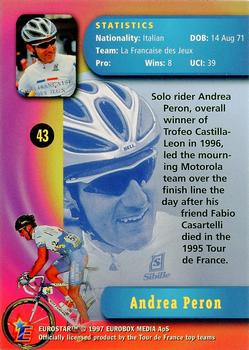 1997 Eurostar Tour de France #43 Andrea Peron Back